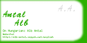 antal alb business card